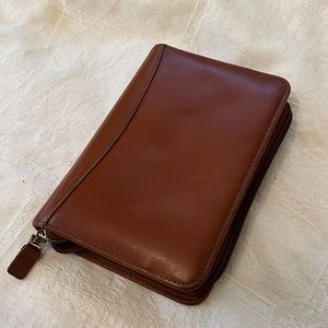 Franklin Quest leather planner cover